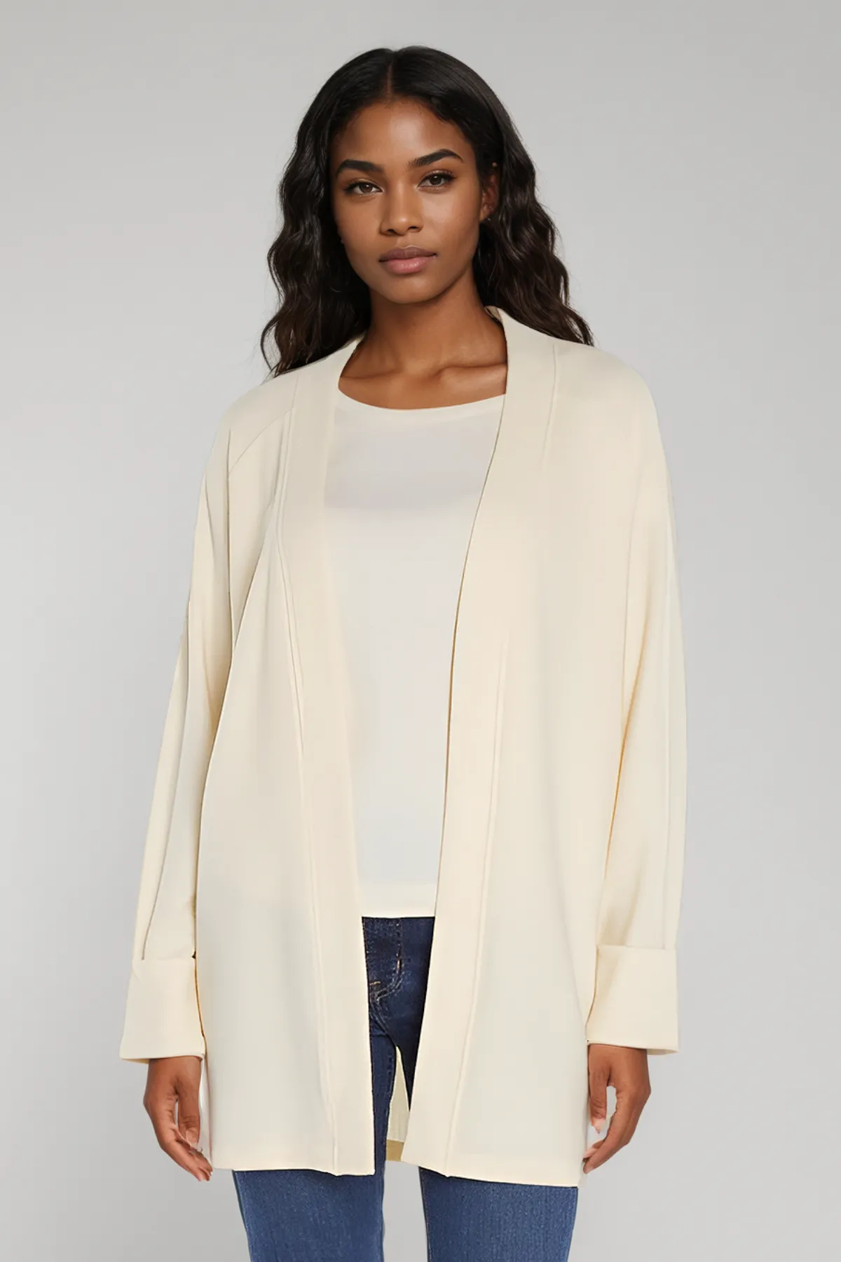 Nova Duster Cardigan | Egret