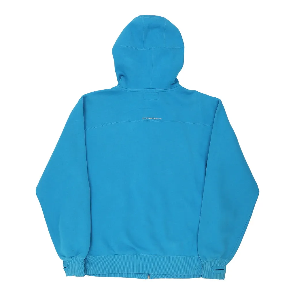 Oakley Hoodie - Large Blue Cotton Blend