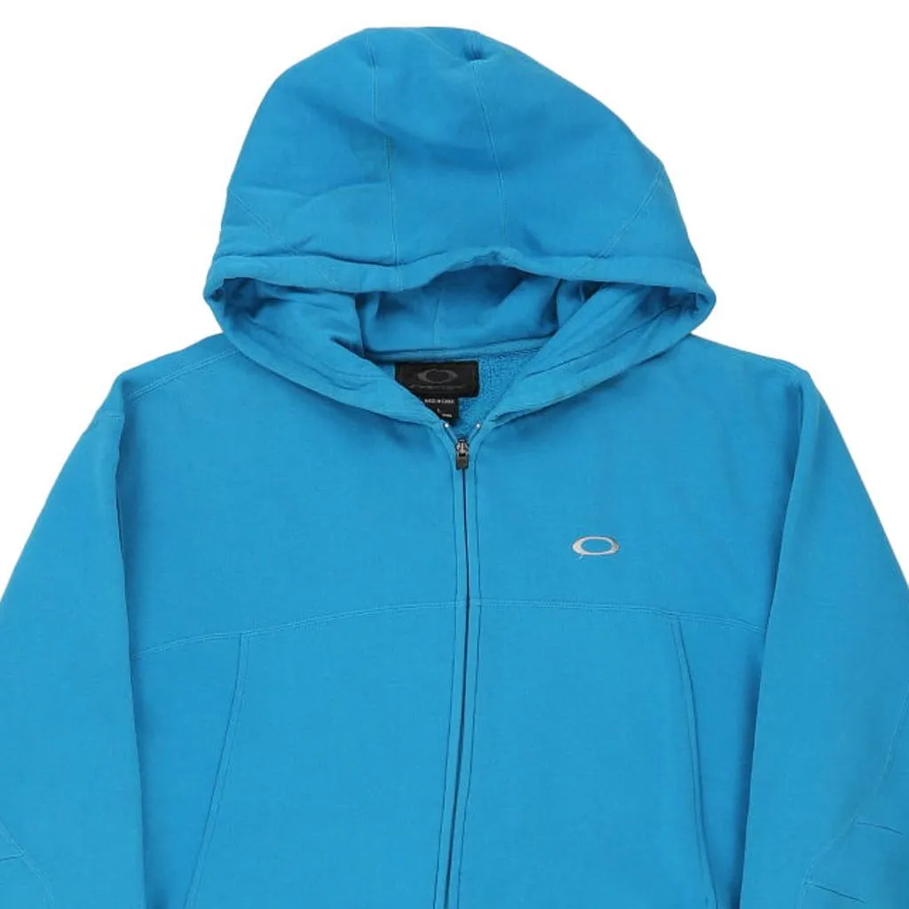 Oakley Hoodie - Large Blue Cotton Blend