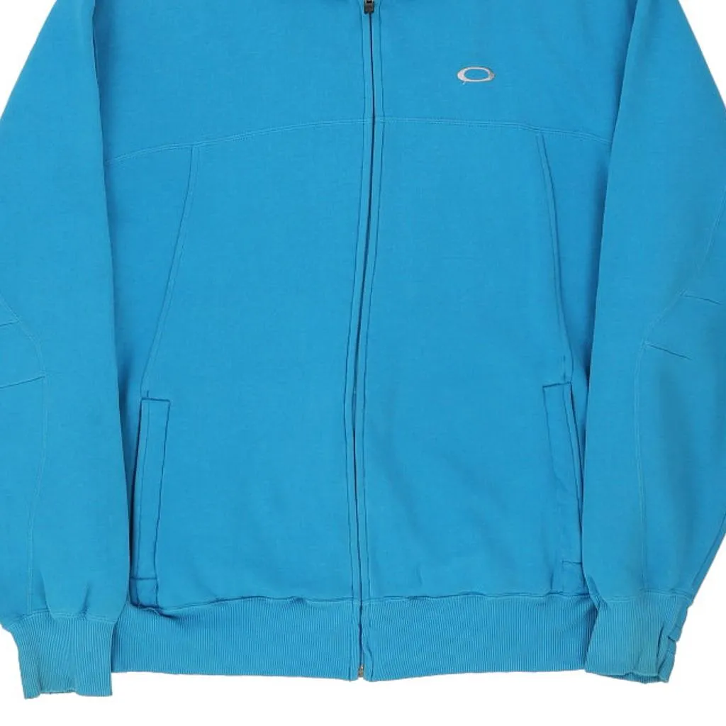 Oakley Hoodie - Large Blue Cotton Blend