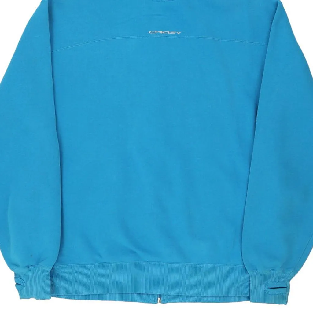 Oakley Hoodie - Large Blue Cotton Blend