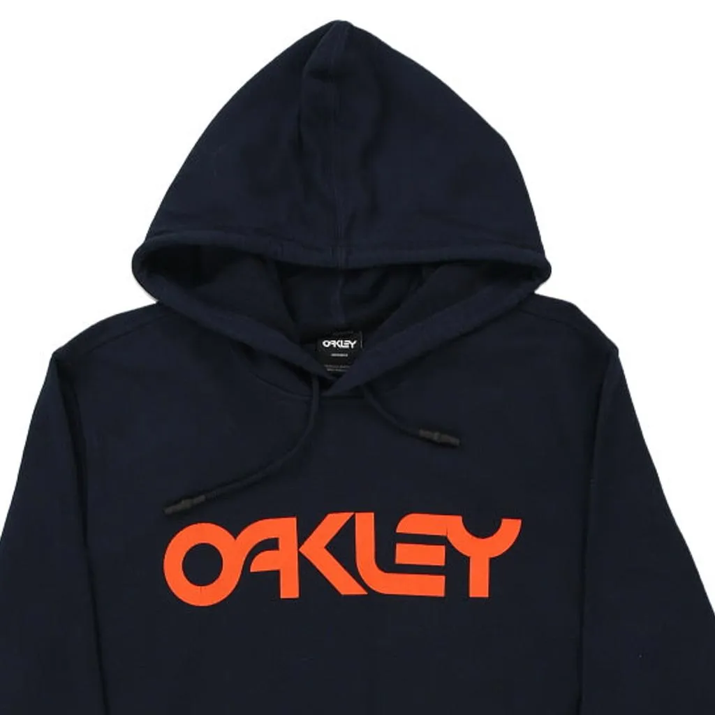 Oakley Spellout Hoodie - XL Navy Cotton Blend