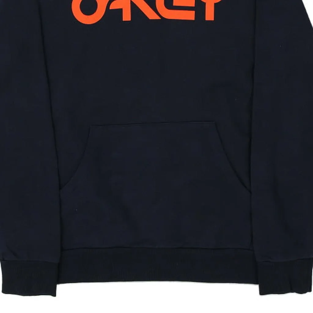 Oakley Spellout Hoodie - XL Navy Cotton Blend