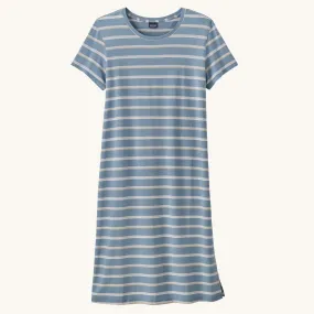 Patagonia Women's Regenerative T-Shirt Dress - Sunset Stripe/Light Plume Grey