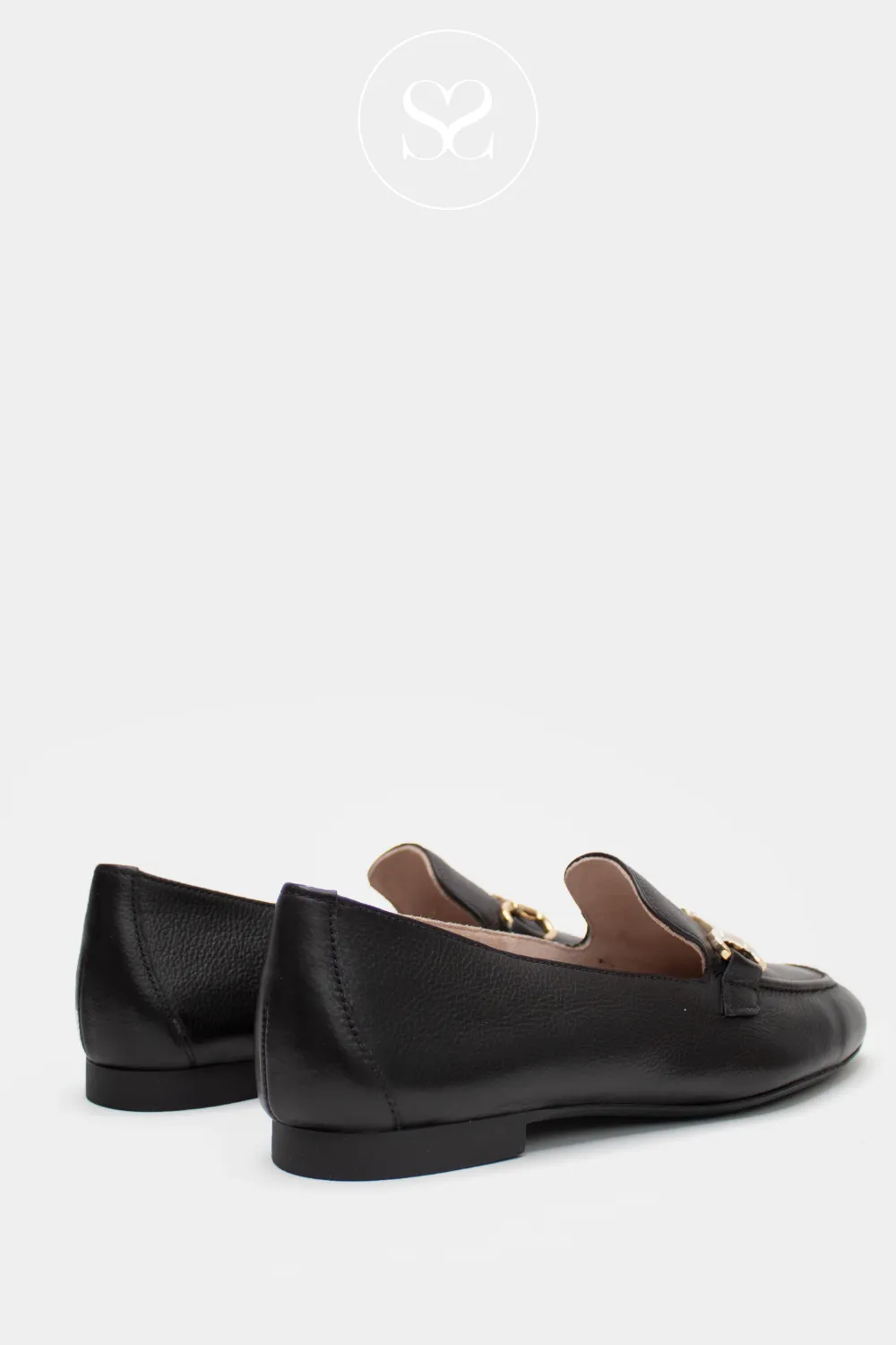 PAUL GREEN 2596 BLACK LEATHER PENNY LOAFERS