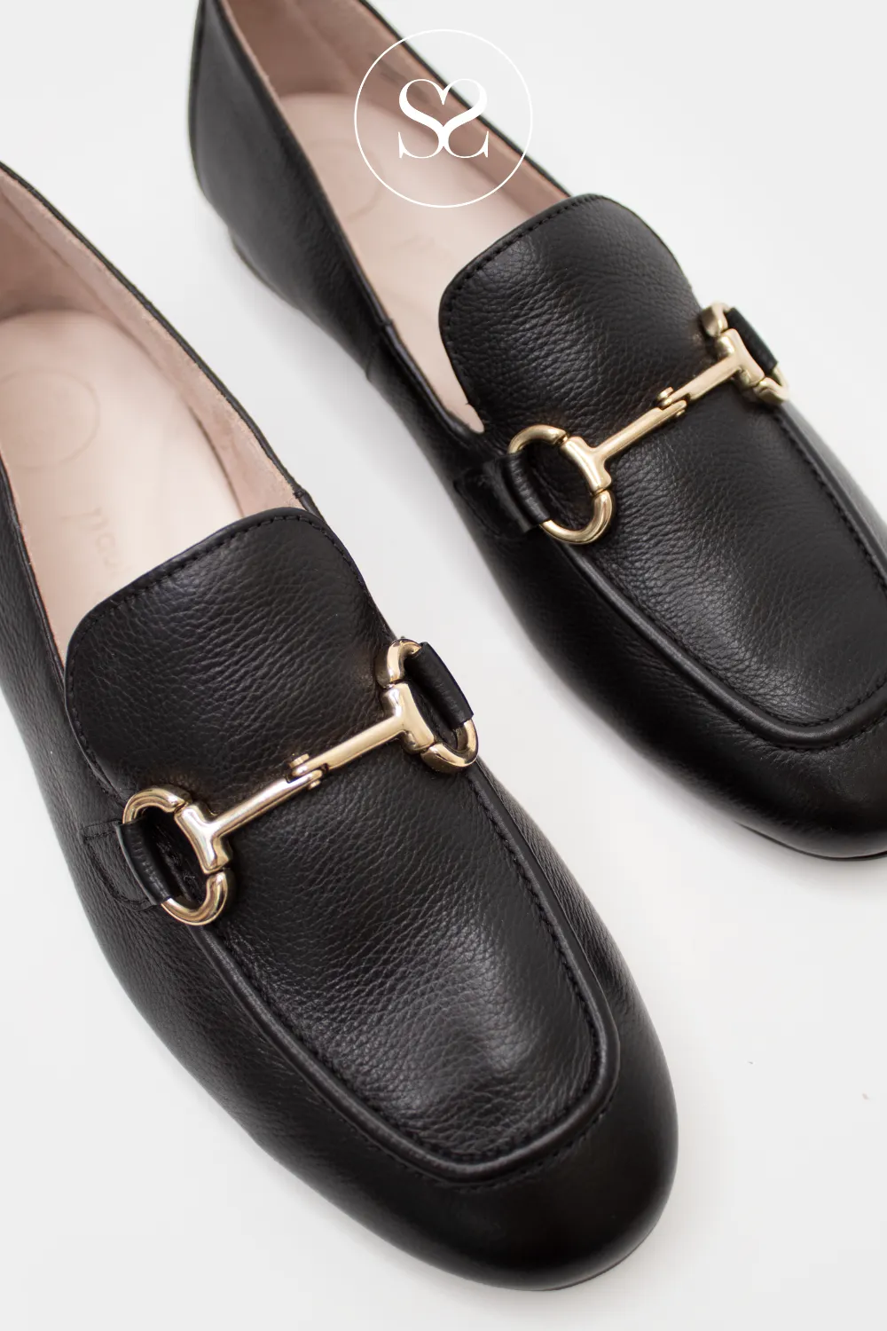 PAUL GREEN 2596 BLACK LEATHER PENNY LOAFERS