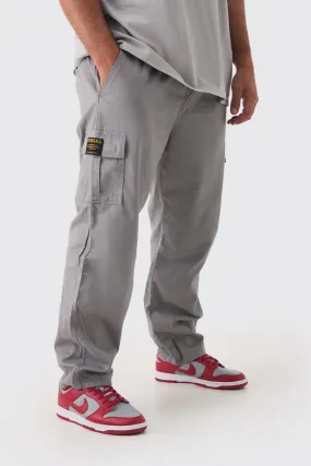 Plus Fixed Waist Straight Fit Cargo Pants