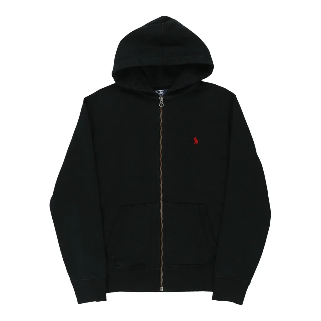 Polo Ralph Lauren Hoodie - Medium Black Cotton Blend