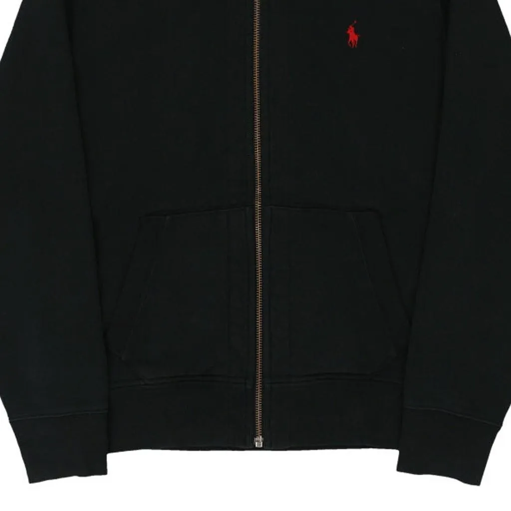 Polo Ralph Lauren Hoodie - Medium Black Cotton Blend