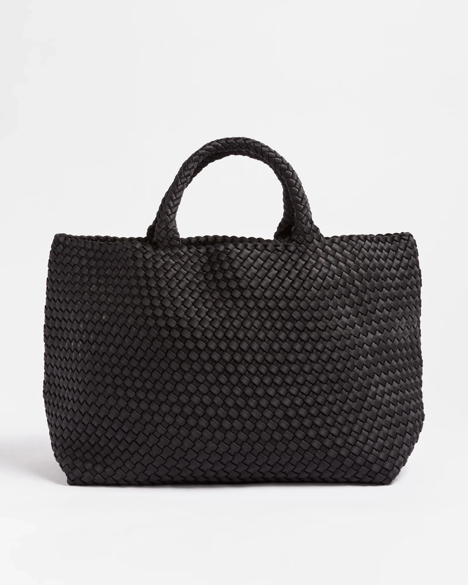 popular  Weave Detail Tote Bag - Black