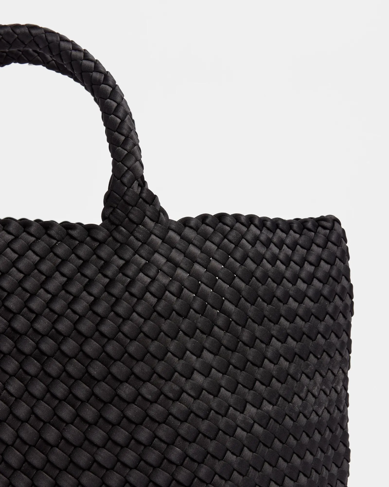 popular  Weave Detail Tote Bag - Black