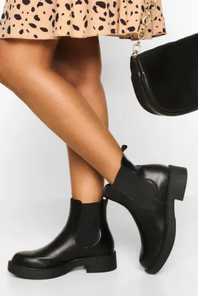 Pull On Chunky Chelsea Boots