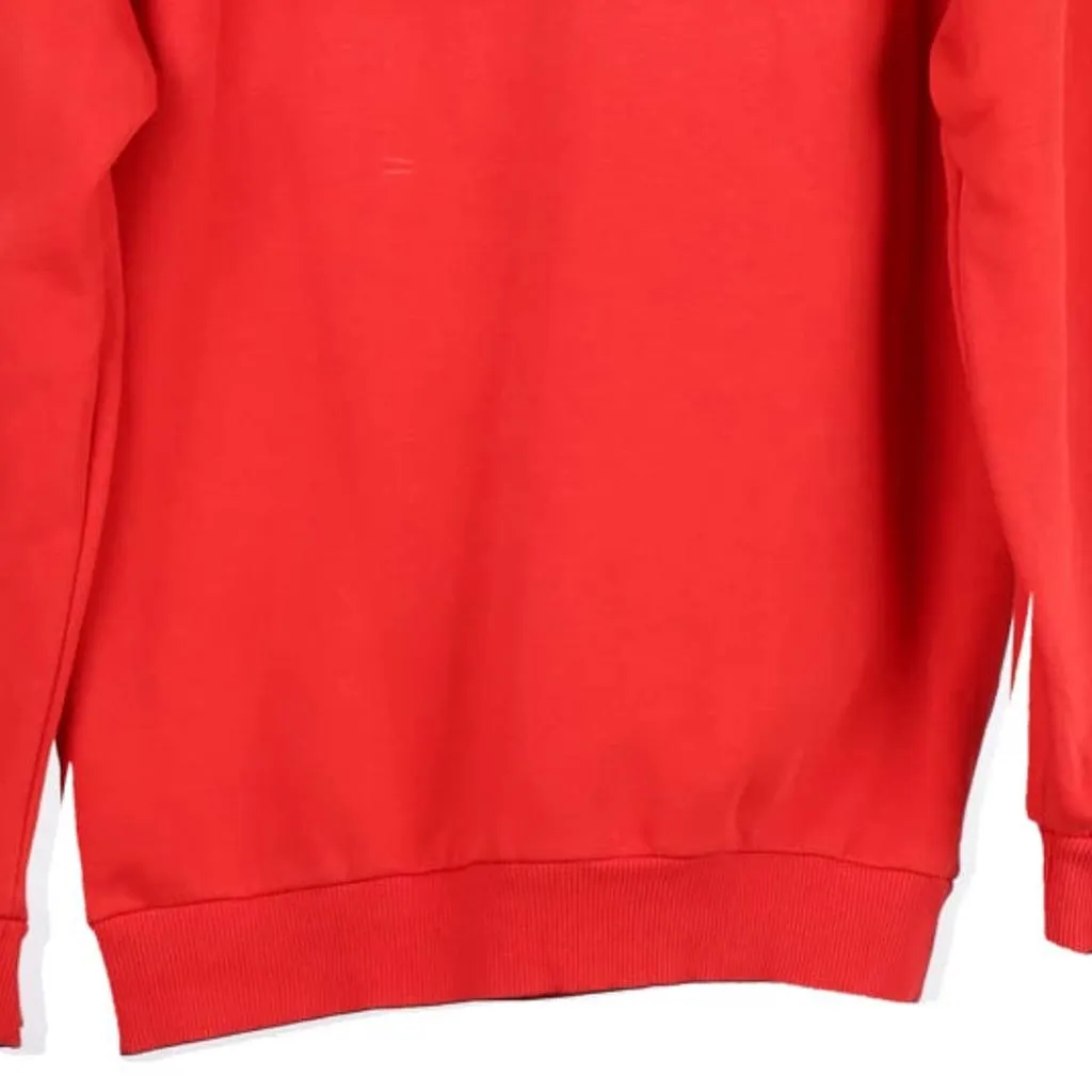 Puma Spellout Hoodie - Small Red Cotton