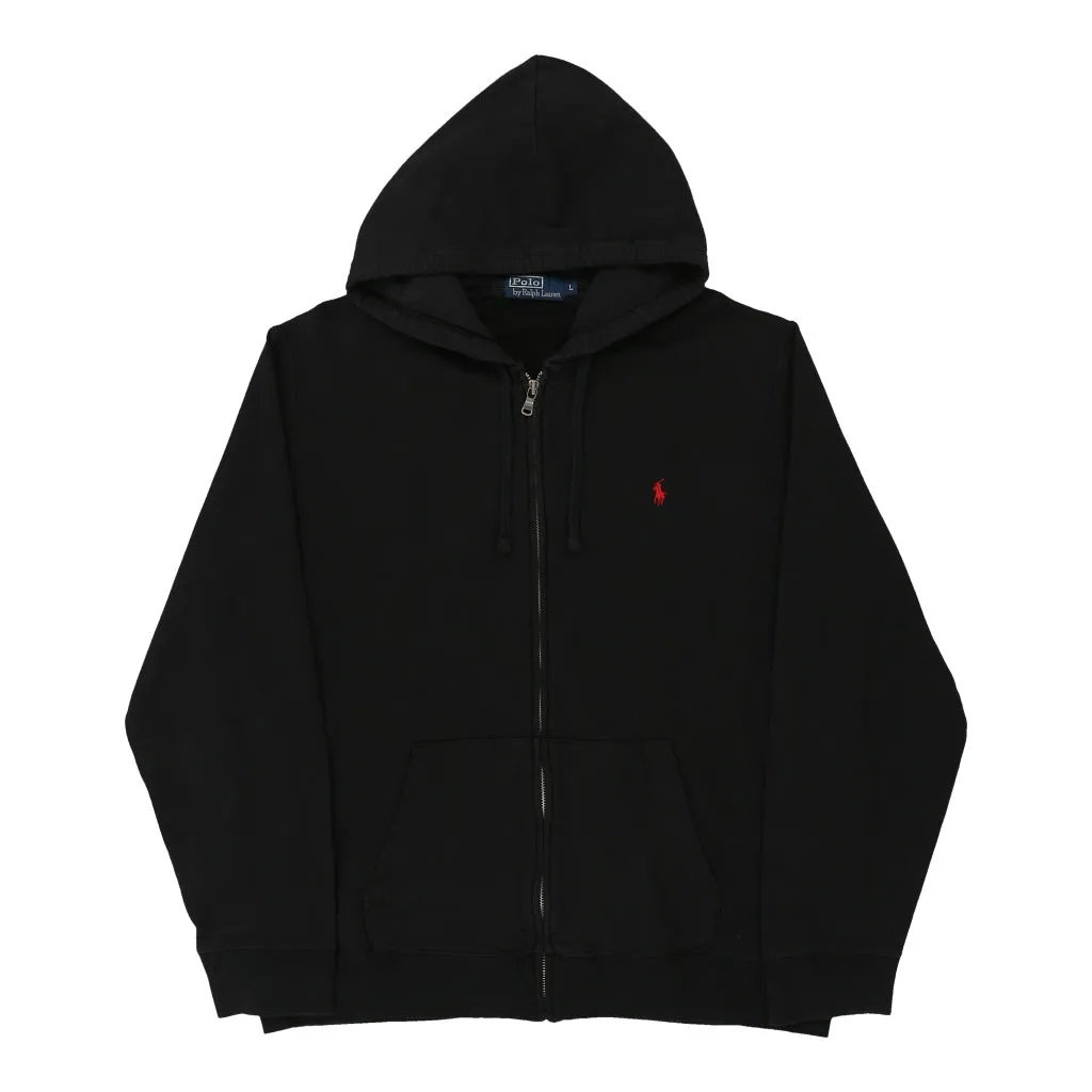 Ralph Lauren Hoodie - Large Black Cotton Blend