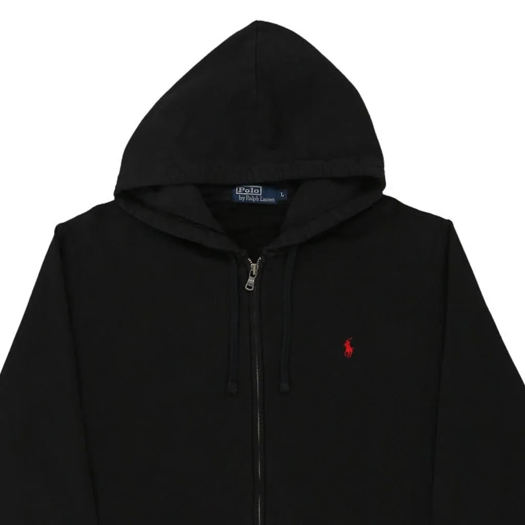 Ralph Lauren Hoodie - Large Black Cotton Blend