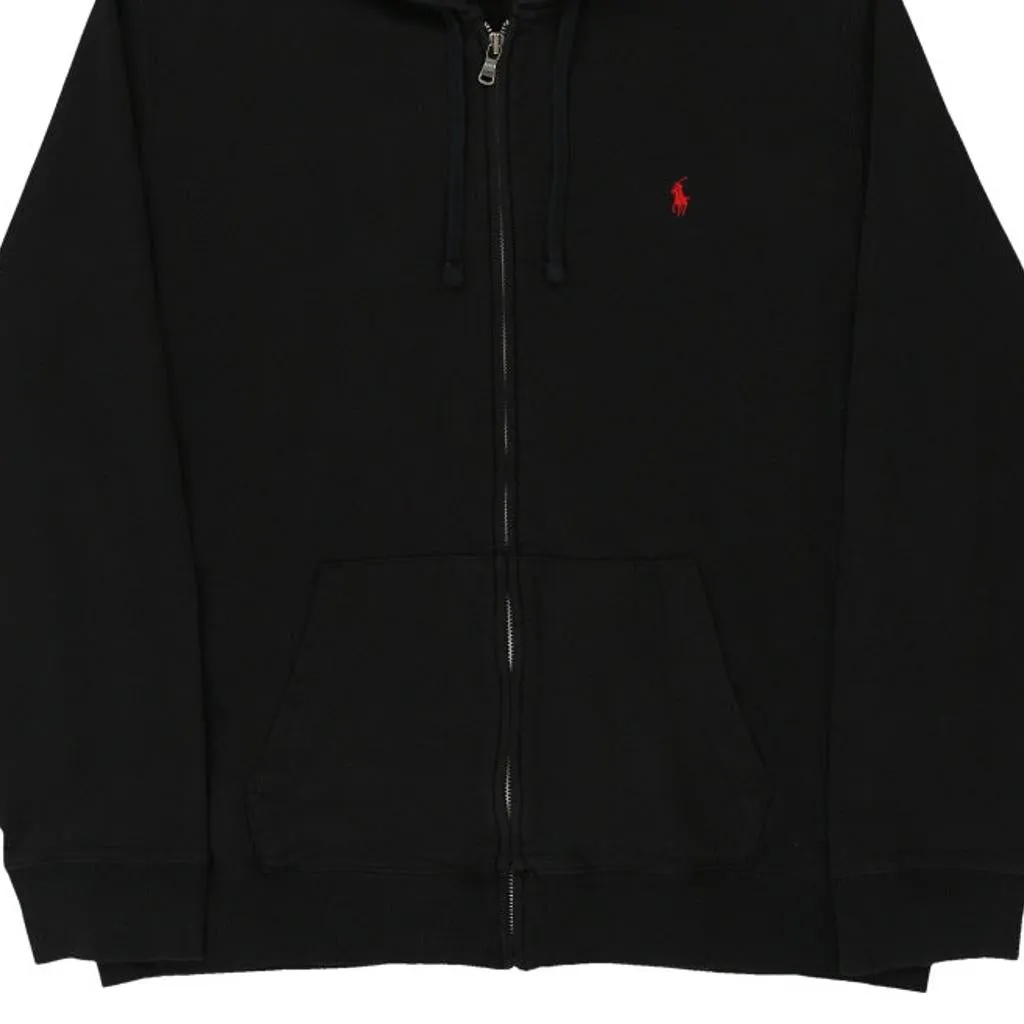 Ralph Lauren Hoodie - Large Black Cotton Blend