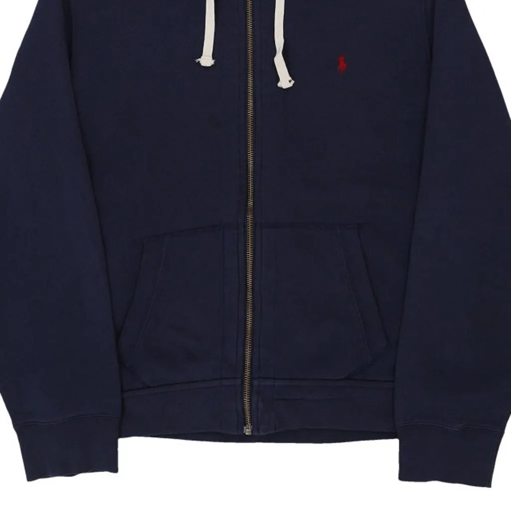 Ralph Lauren Hoodie - Large Navy Cotton Blend