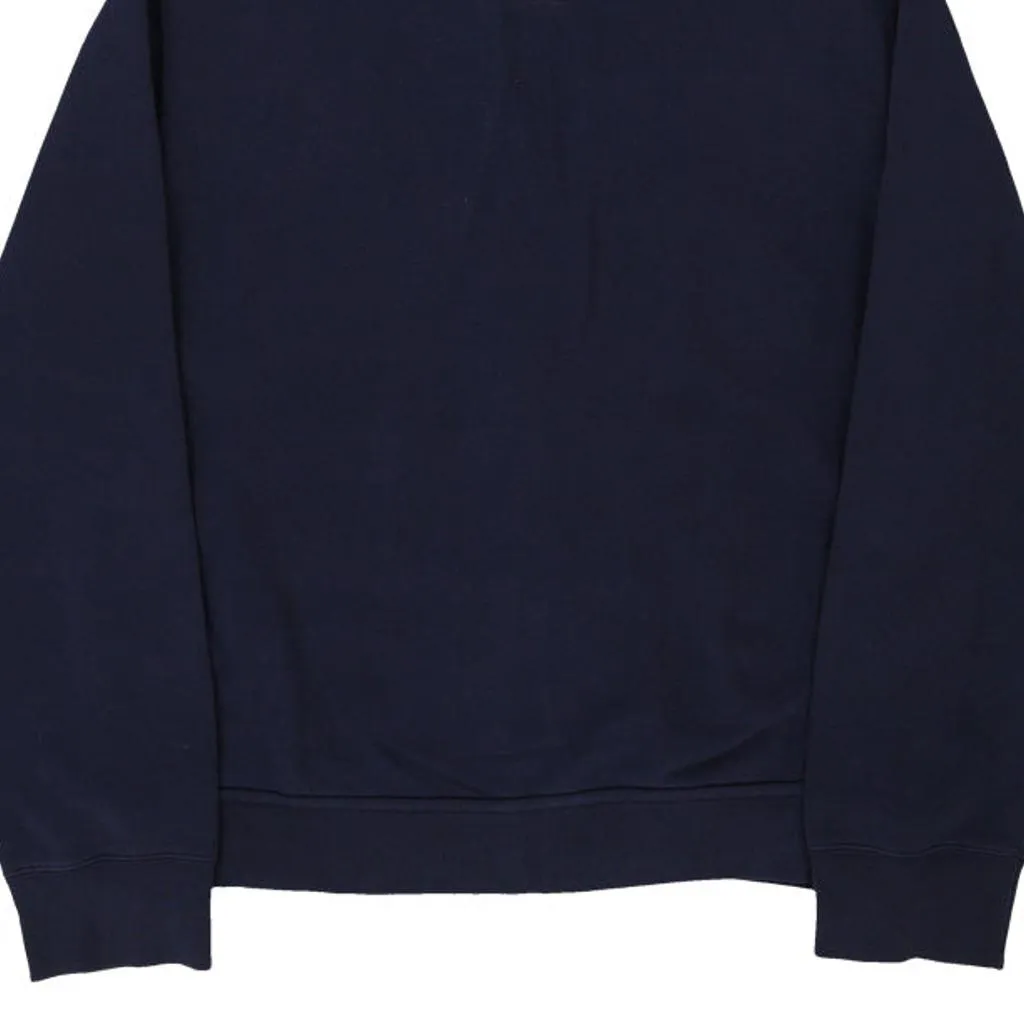 Ralph Lauren Hoodie - Large Navy Cotton Blend