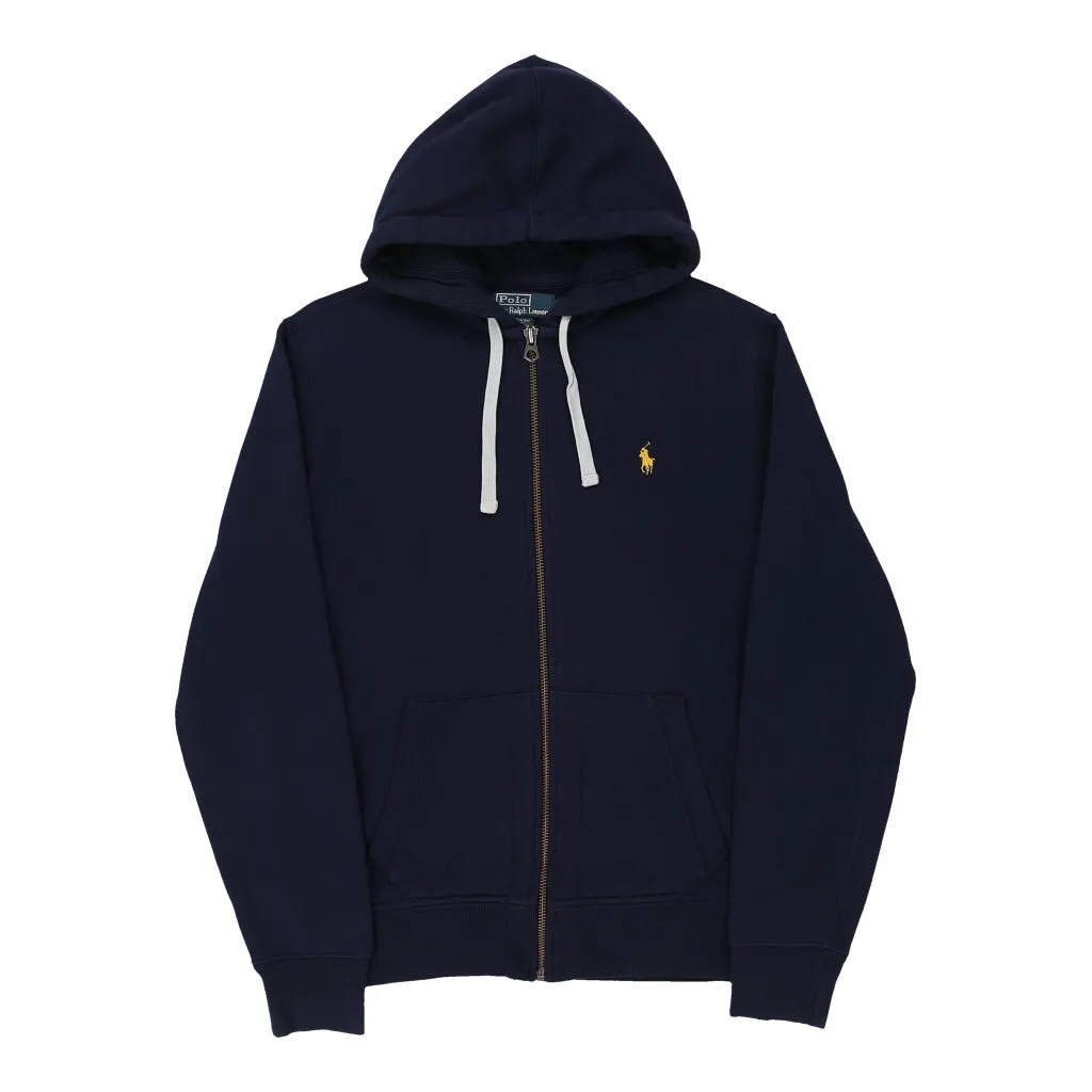 Ralph Lauren Hoodie - Medium Navy Cotton Blend