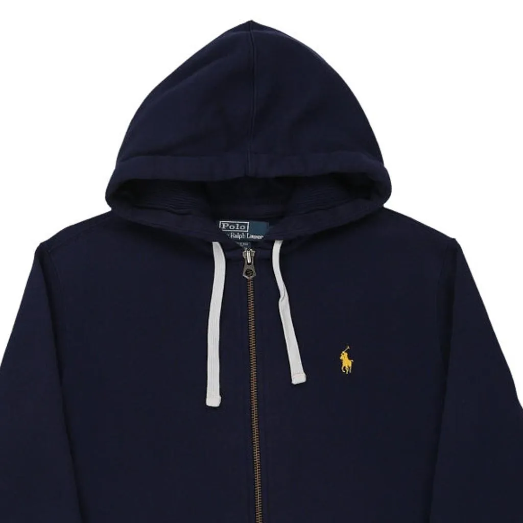 Ralph Lauren Hoodie - Medium Navy Cotton Blend