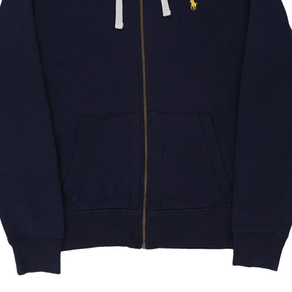 Ralph Lauren Hoodie - Medium Navy Cotton Blend