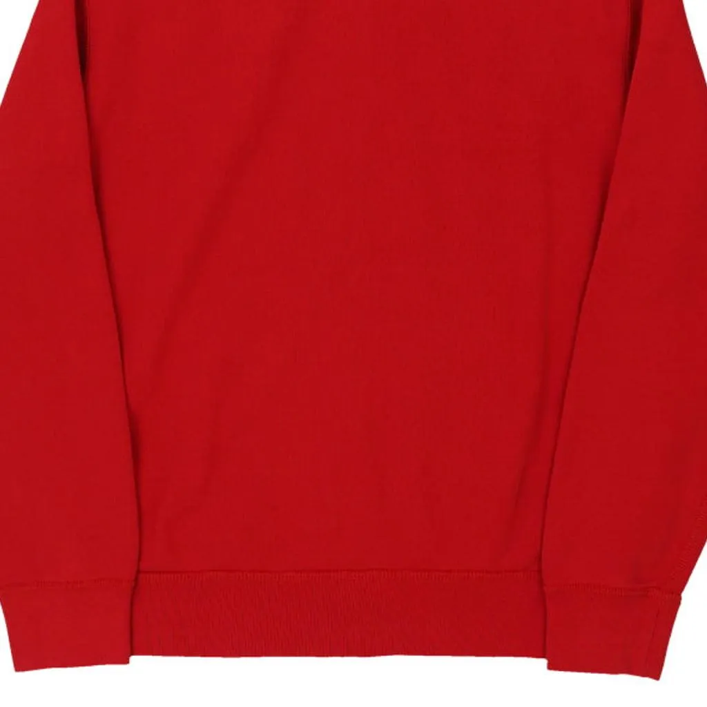 Ralph Lauren Hoodie - Medium Red Cotton Blend