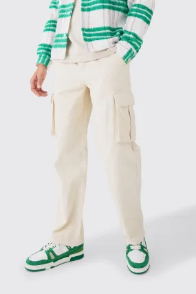 Relaxed Cargo Cord Pants In Sand