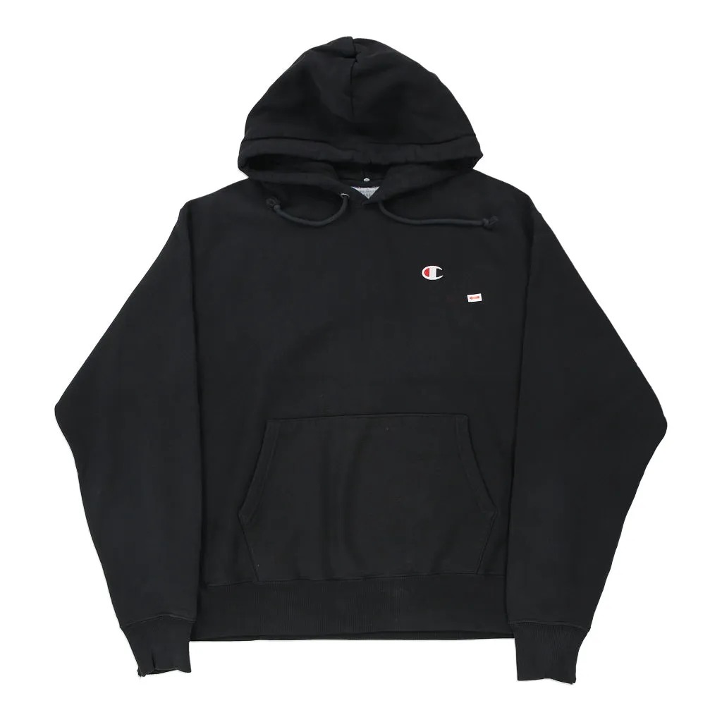 Reverse Weave Champion Hoodie - Large Black Cotton Blend