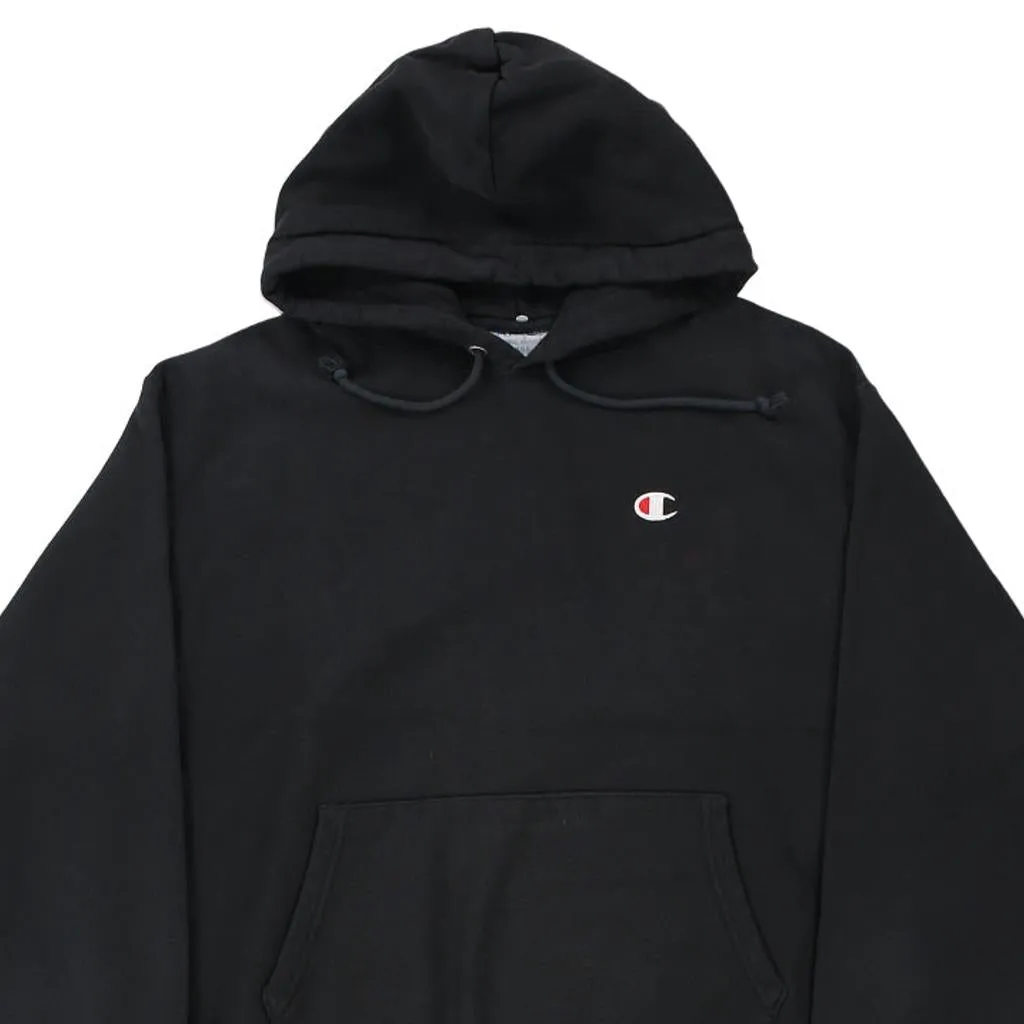 Reverse Weave Champion Hoodie - Large Black Cotton Blend