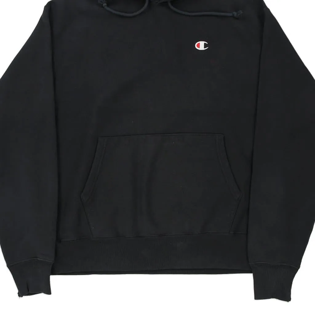 Reverse Weave Champion Hoodie - Large Black Cotton Blend