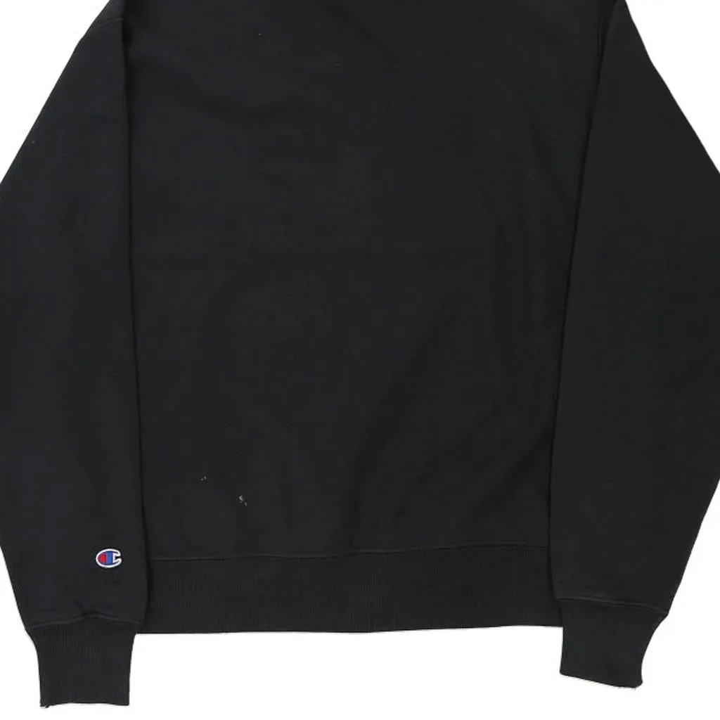 Reverse Weave Champion Hoodie - Large Black Cotton Blend