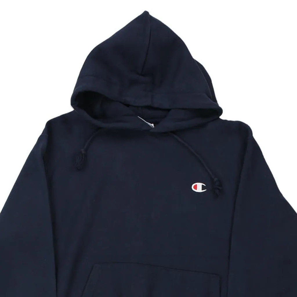 Reverse Weave Champion Hoodie - Medium Navy Cotton Blend