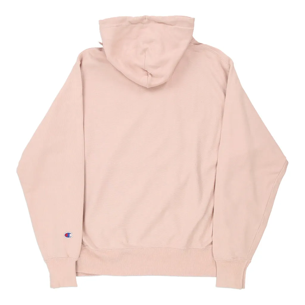 Reverse Weave Champion Hoodie - Medium Pink Cotton Blend