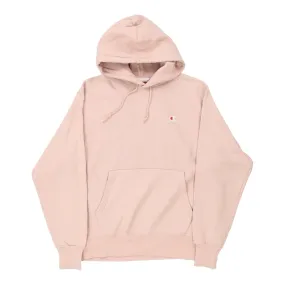 Reverse Weave Champion Hoodie - Medium Pink Cotton Blend