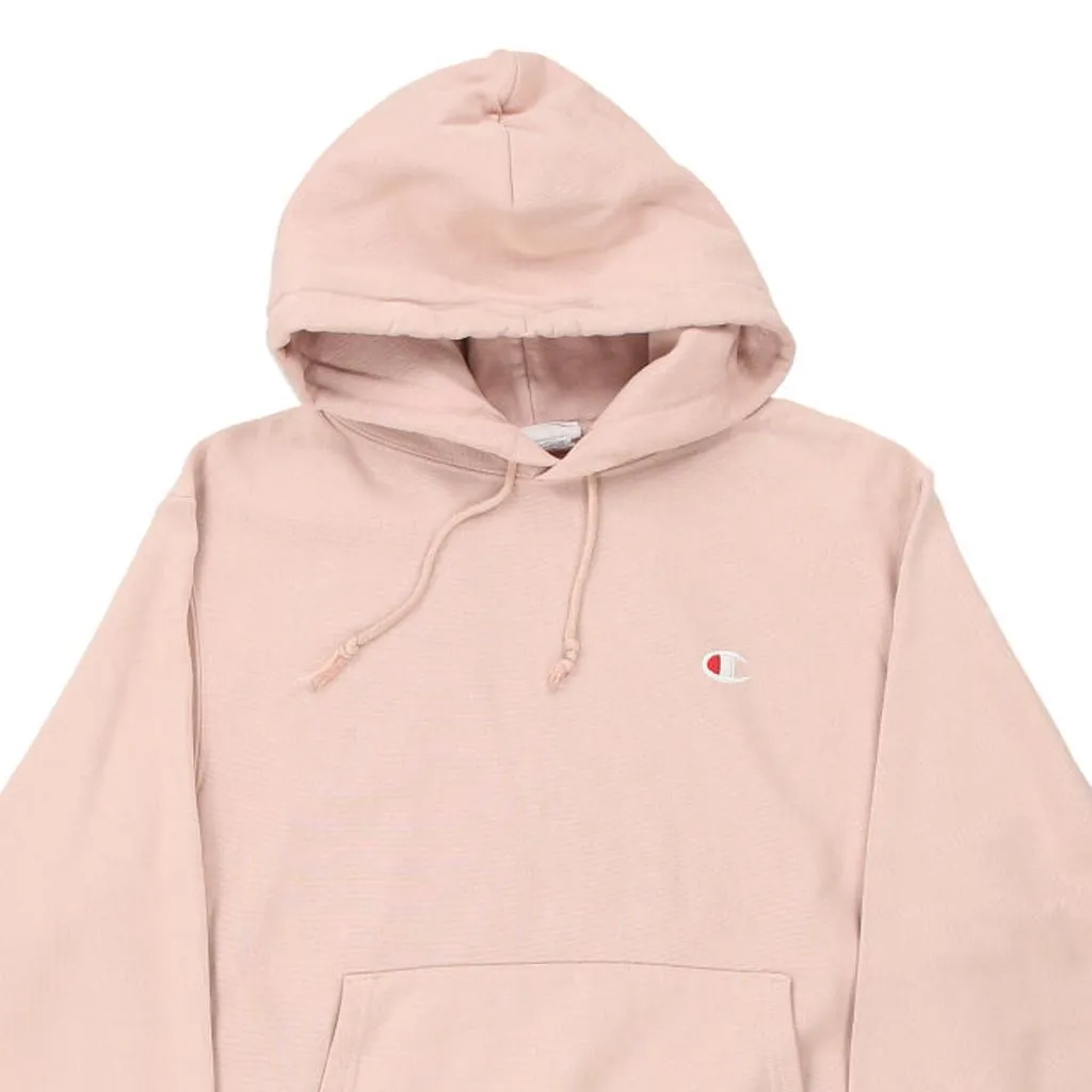 Reverse Weave Champion Hoodie - Medium Pink Cotton Blend