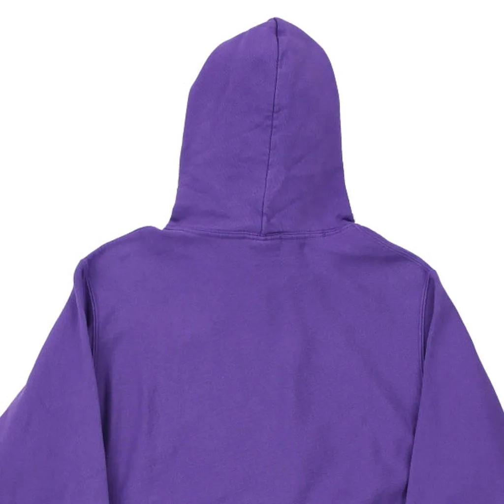 Reverse Weave Champion Hoodie - Small Purple Cotton Blend