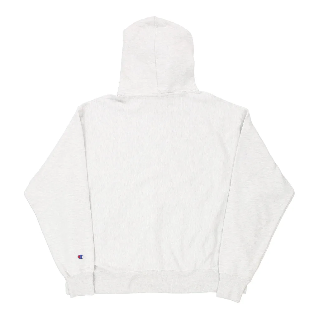 Reverse Weave Paddy's Champion Hoodie - XL White Cotton Blend