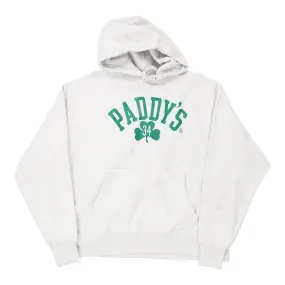 Reverse Weave Paddy's Champion Hoodie - XL White Cotton Blend