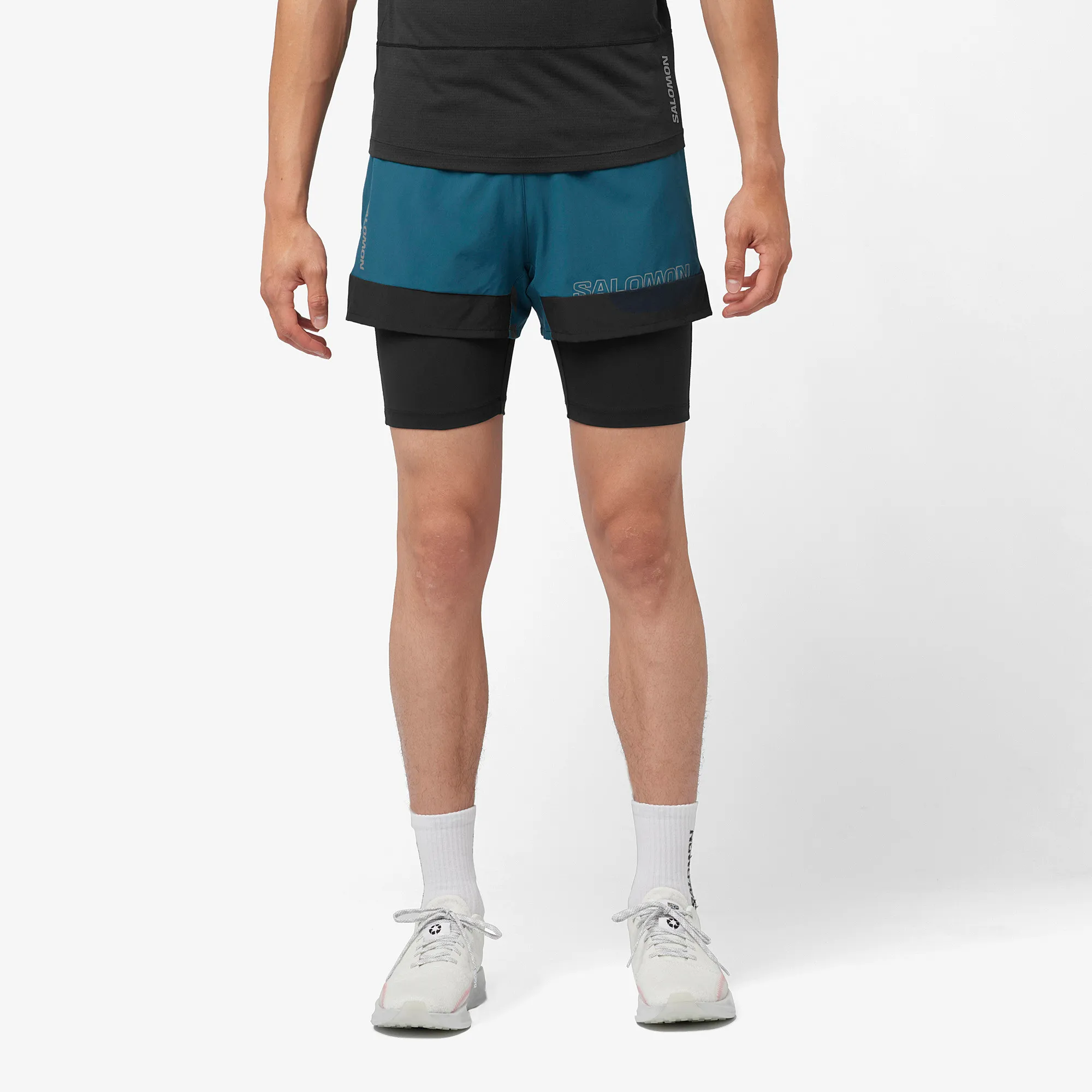 Salomon Men's Cross 2in1 Shorts Deep Dive/Deep Black | Buy Salomon Men's Cross 2in1 Shorts Deep Dive/Deep Black here |