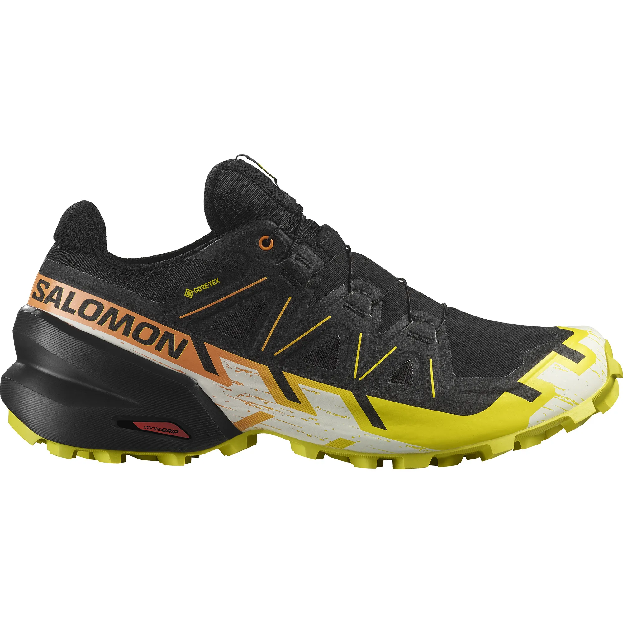 Salomon Men's Speedcross 6 GORE-TEX Black/Sulphur Spring/Bird Of Paradise | Buy Salomon Men's Speedcross 6 GORE-TEX Bl