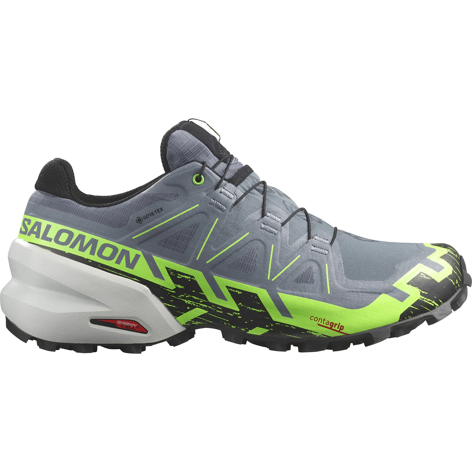 Salomon Men's Speedcross 6 GORE-TEX Flint Stone/Green Gecko/Black | Buy Salomon Men's Speedcross 6 GORE-TEX Flint Ston