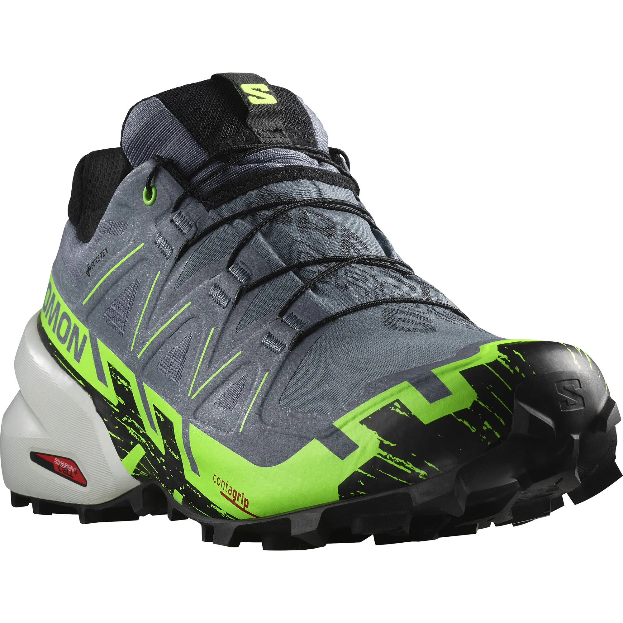 Salomon Men's Speedcross 6 GORE-TEX Flint Stone/Green Gecko/Black | Buy Salomon Men's Speedcross 6 GORE-TEX Flint Ston