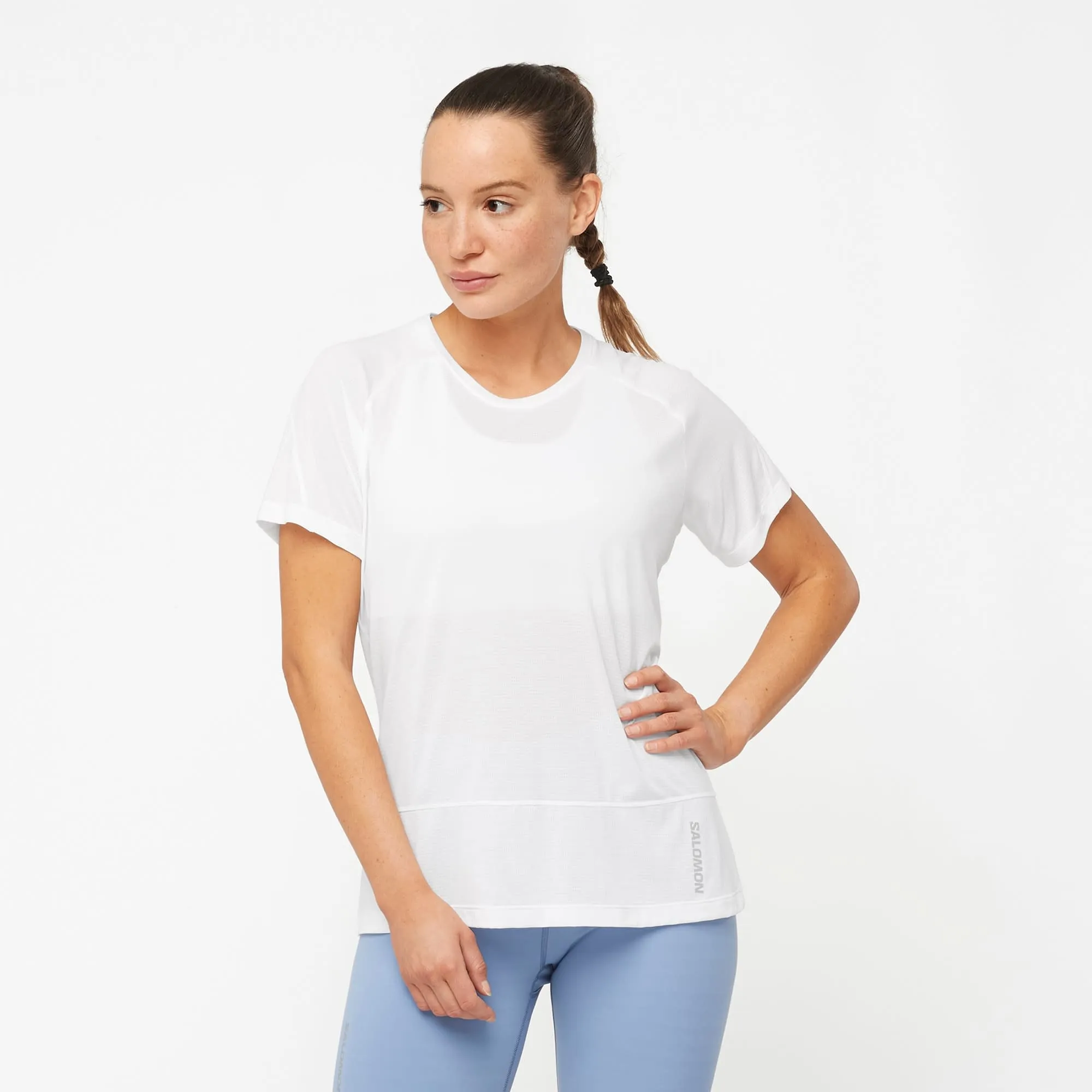 Salomon Women's Cross Run Tee White | Buy Salomon Women's Cross Run Tee White here | Outnorth