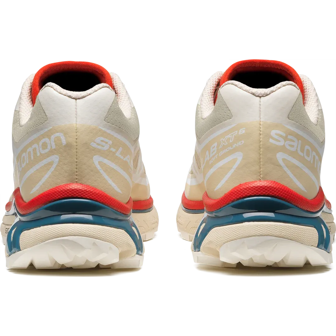 Salomon  XT-6 Almond Milk / Bleached Sand / Aurora Red 