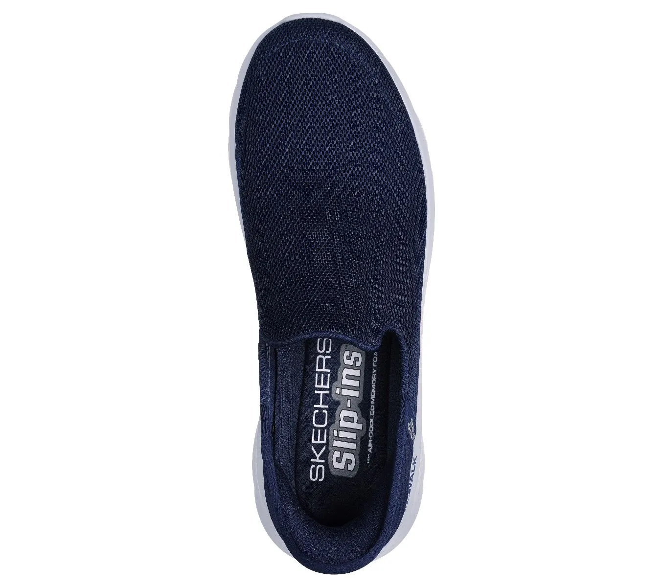 Skechers Go Walk Flex No Hands Slip-Ins Trainers Navy Textile