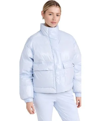 Sweaty Betty Shine Cropped Ski Puffer Salt Blue XXL