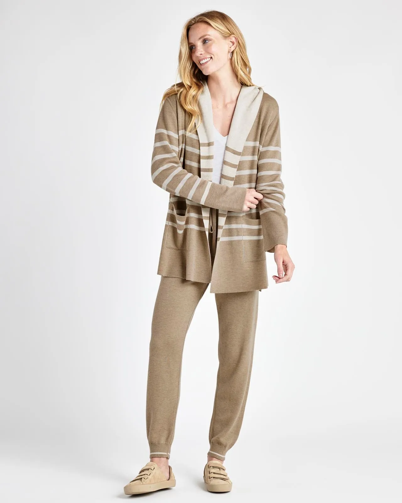 Sydney Cashblend Stripe Reversible Cardigan