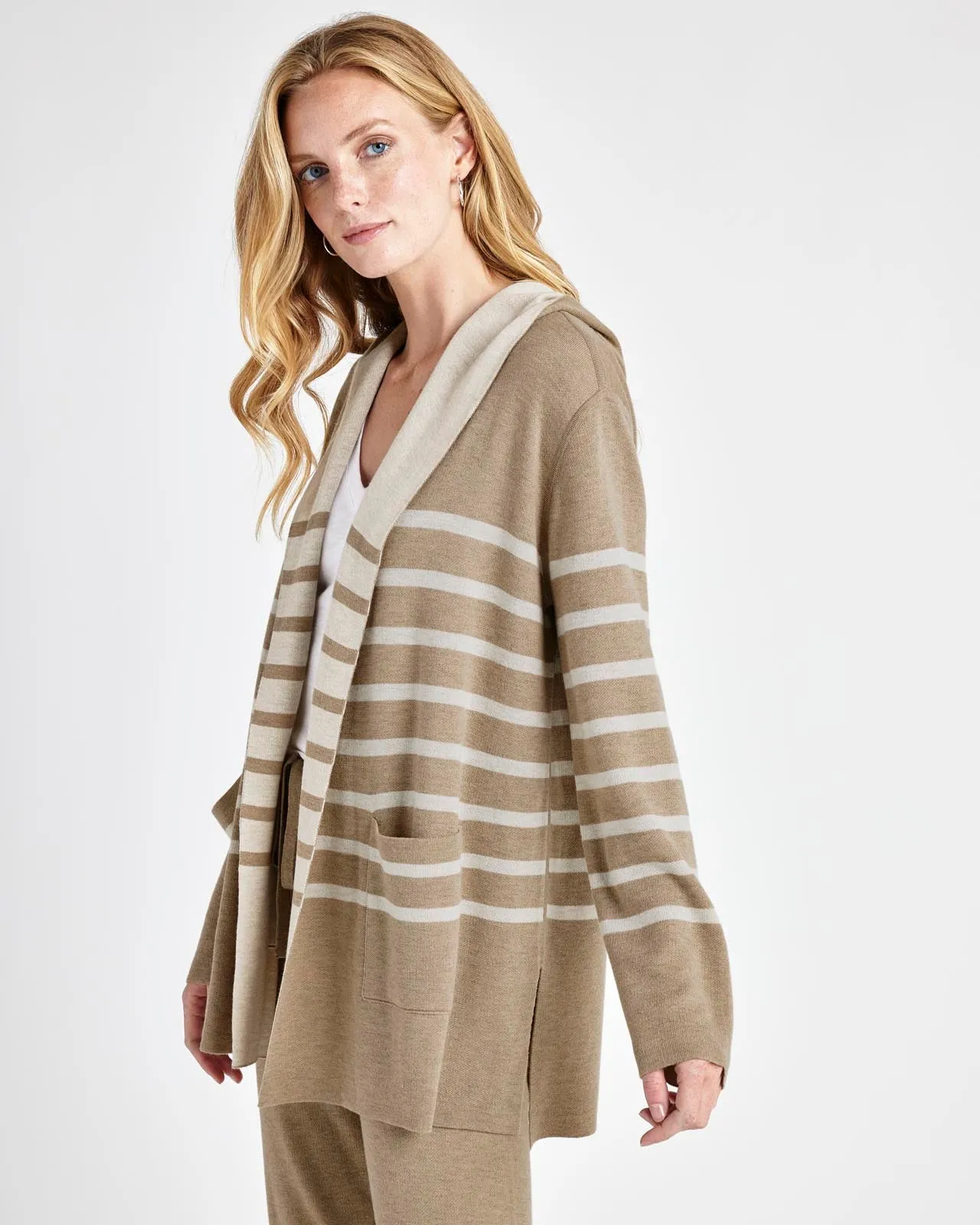 Sydney Cashblend Stripe Reversible Cardigan