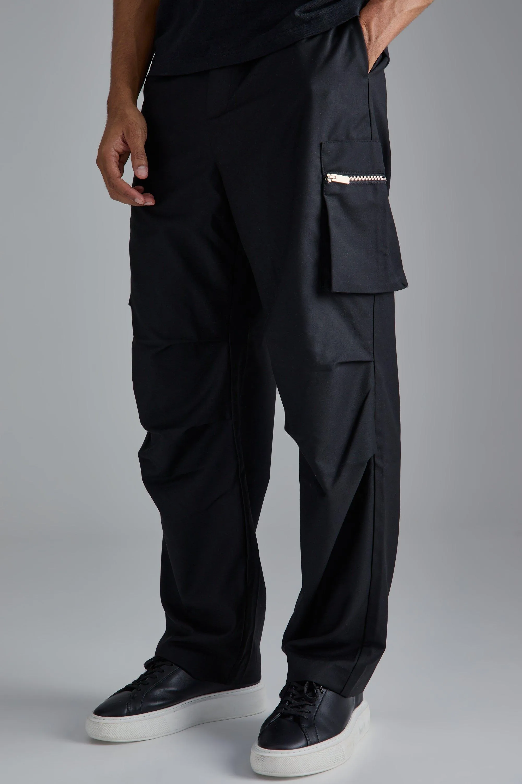 Tailored Cargo Zip Pocket Pants