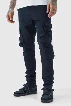 Tall Fixed Waist Skinny Stretch Twill Cargo Pants